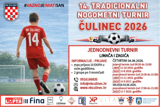 14. TRADICIONALNI TURNIR NK ČULINEC 2026